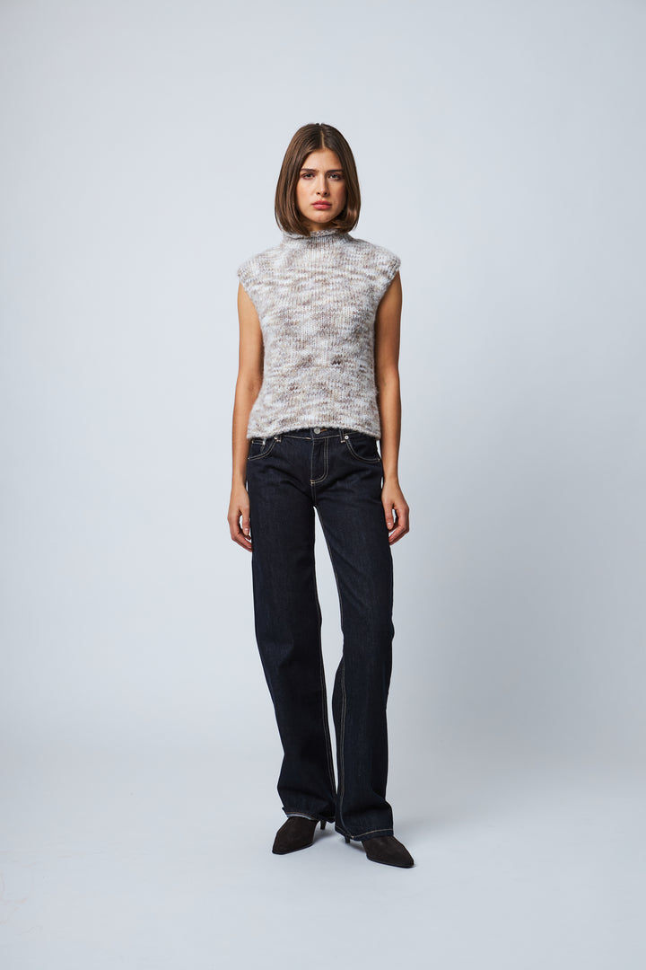 NELLIE SLEEVELESS MOCK NECK - LINE