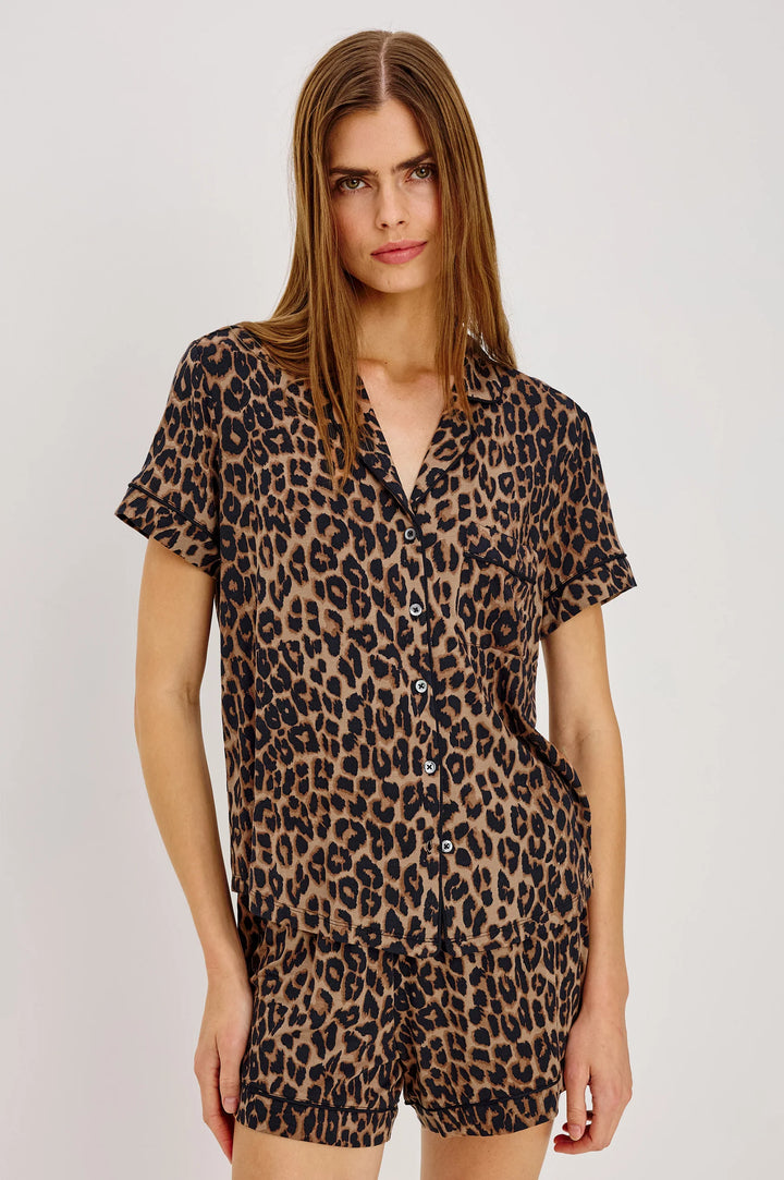NESSA SHORT PYJAMA SET (BROWN NALA) - RAILS