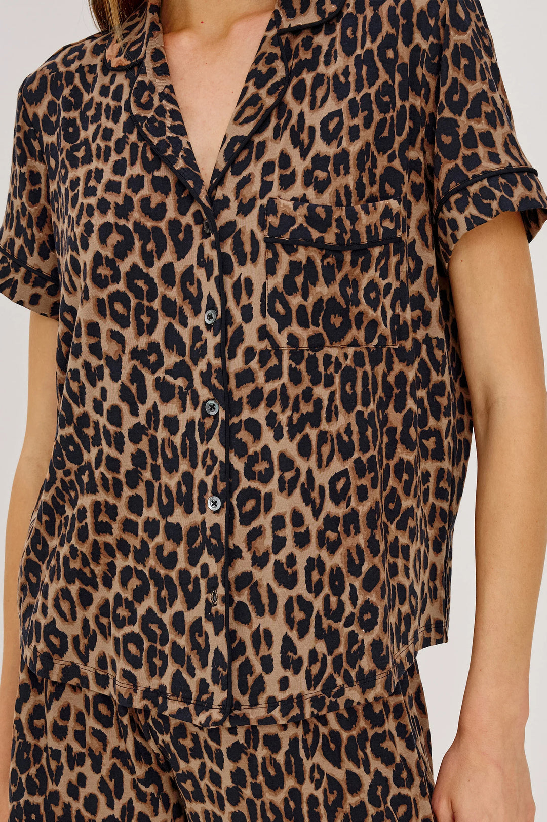 NESSA SHORT PYJAMA SET (BROWN NALA) - RAILS