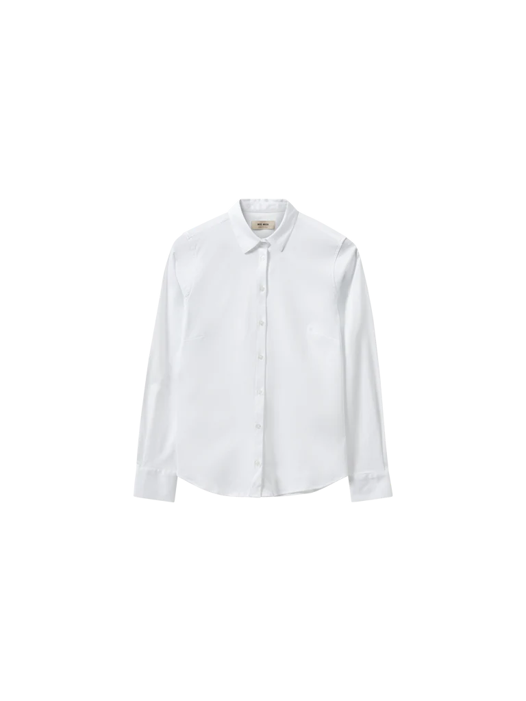 TINA JERSEY SHIRT (WHITE) - MOS MOSH