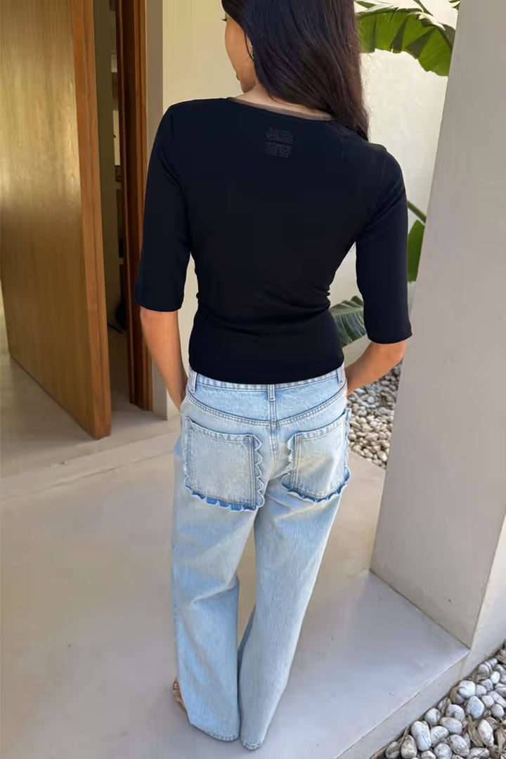 BLACK TEDDY T-SHIRT - NEVER FULLY DRESSED