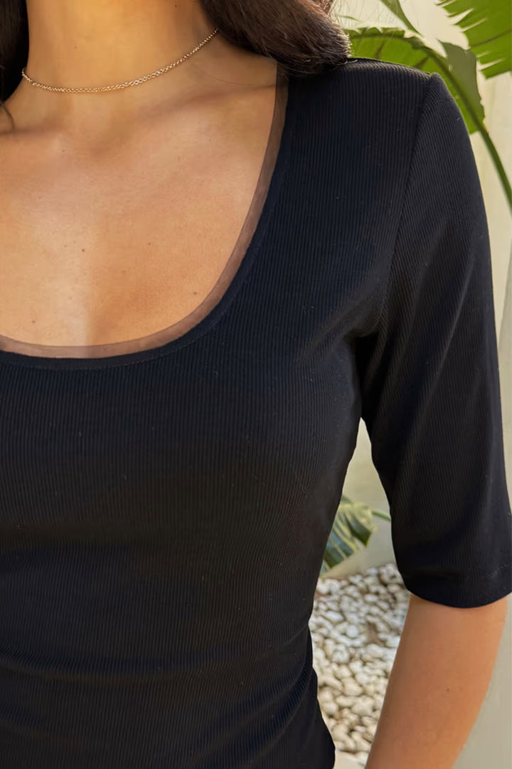 BLACK TEDDY T-SHIRT - NEVER FULLY DRESSED
