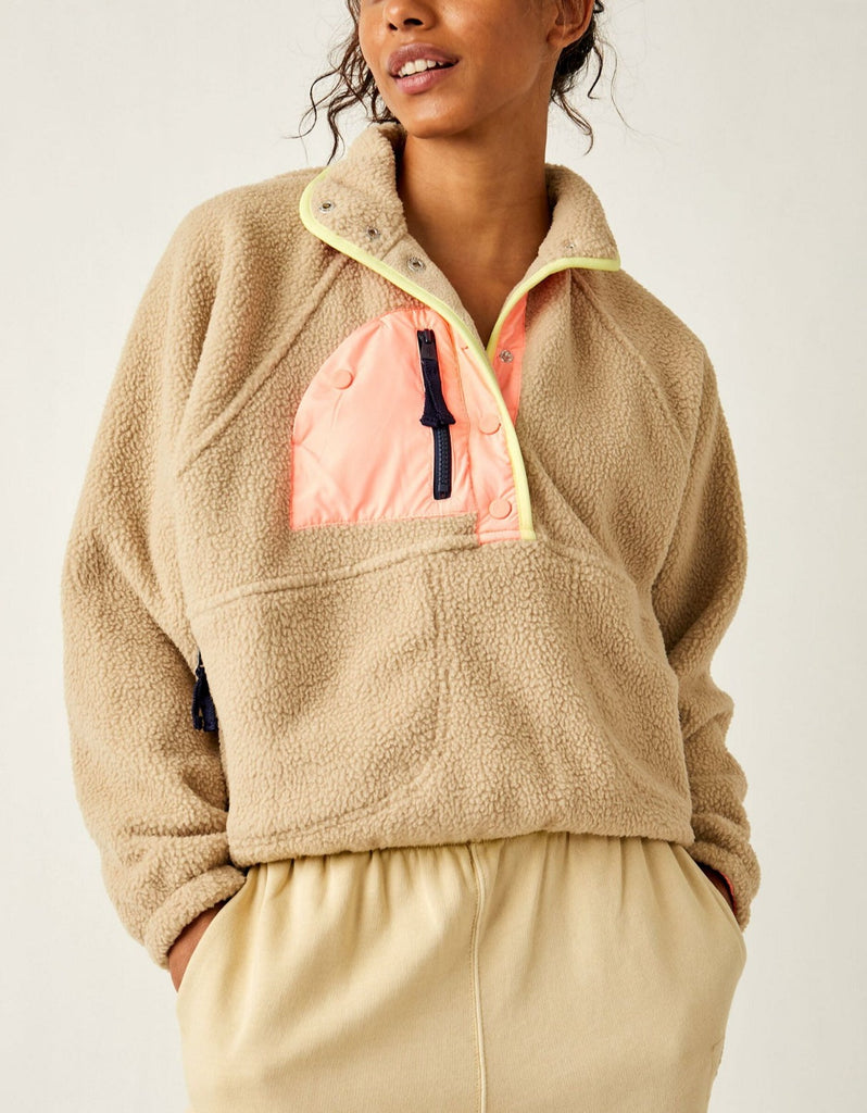 HIT THE SLOPES PULLOVER (CLAY COMBO) - FREE PEOPLE
