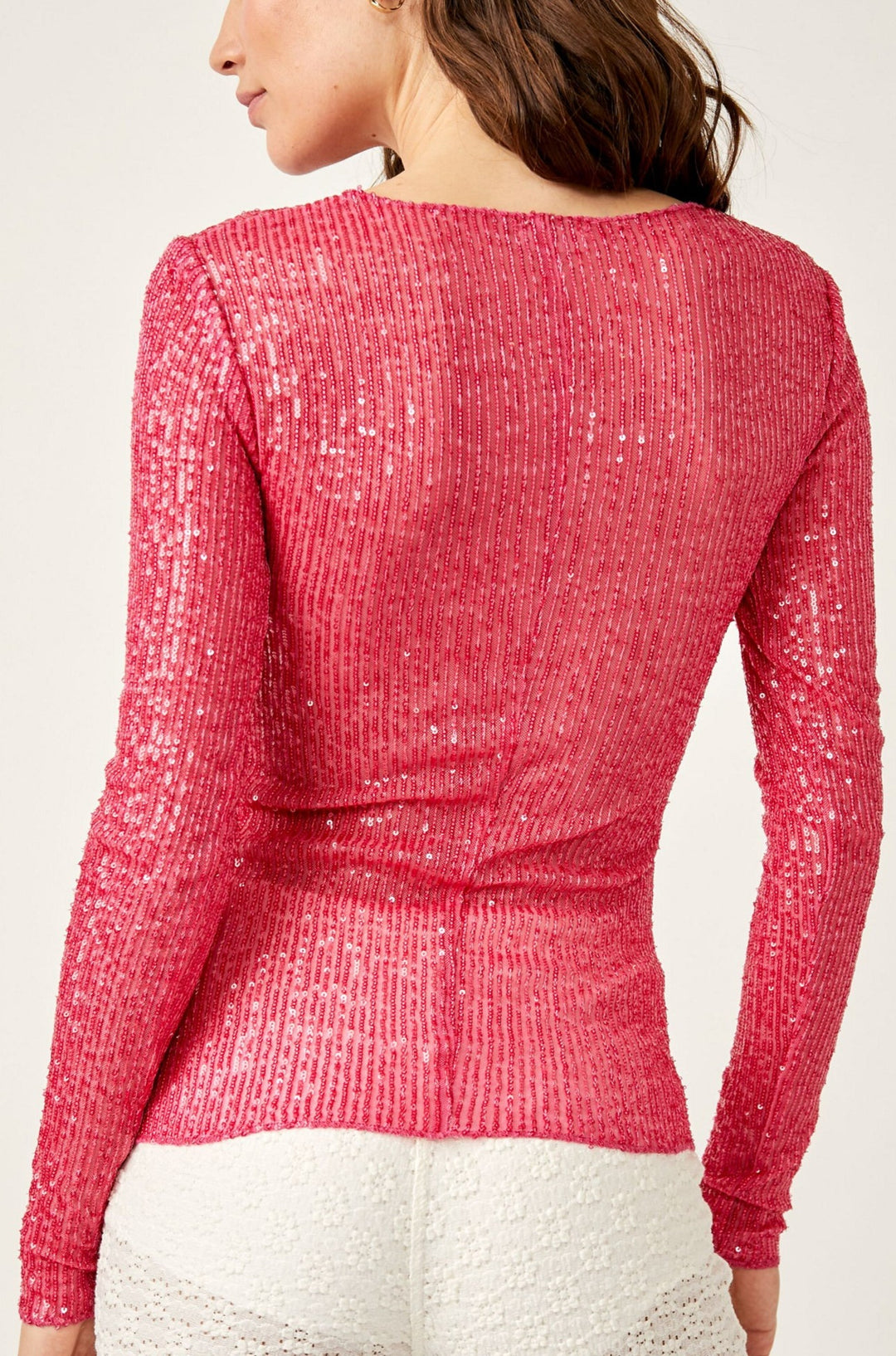 GOLD RUSH LONG SLEEVE (PINK COMBO) - FREE PEOPLE