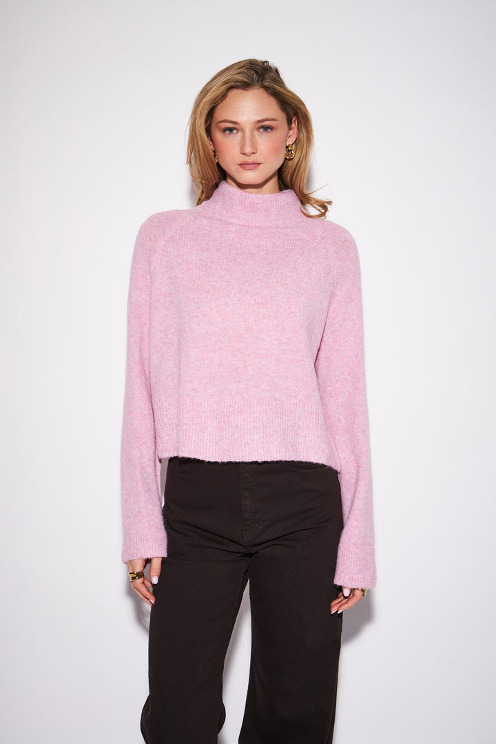 OLIVER MOCKNECK SWEATER (PETAL) - JOHN+JENN