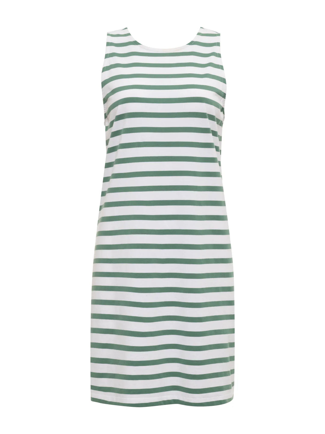 ON THE YACHT SHIFT DRESS (GREEN JUICE/WHITE) - SANCTUARY
