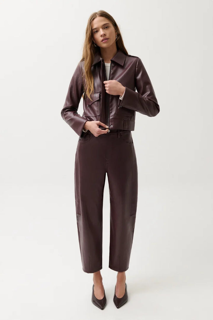 ELI HIGH RISE ARCHED LEG PANT (CABERNET) - PISTOLA
