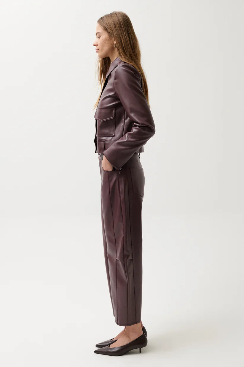 ELI HIGH RISE ARCHED LEG PANT (CABERNET) - PISTOLA