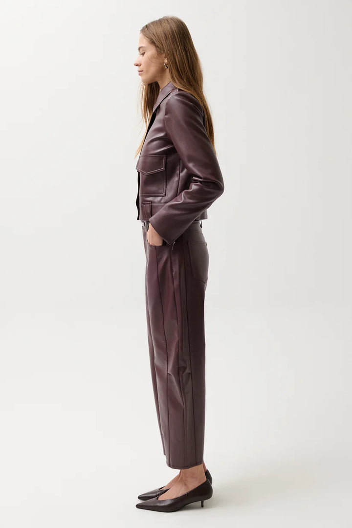 ELI HIGH RISE ARCHED LEG PANT (CABERNET) - PISTOLA
