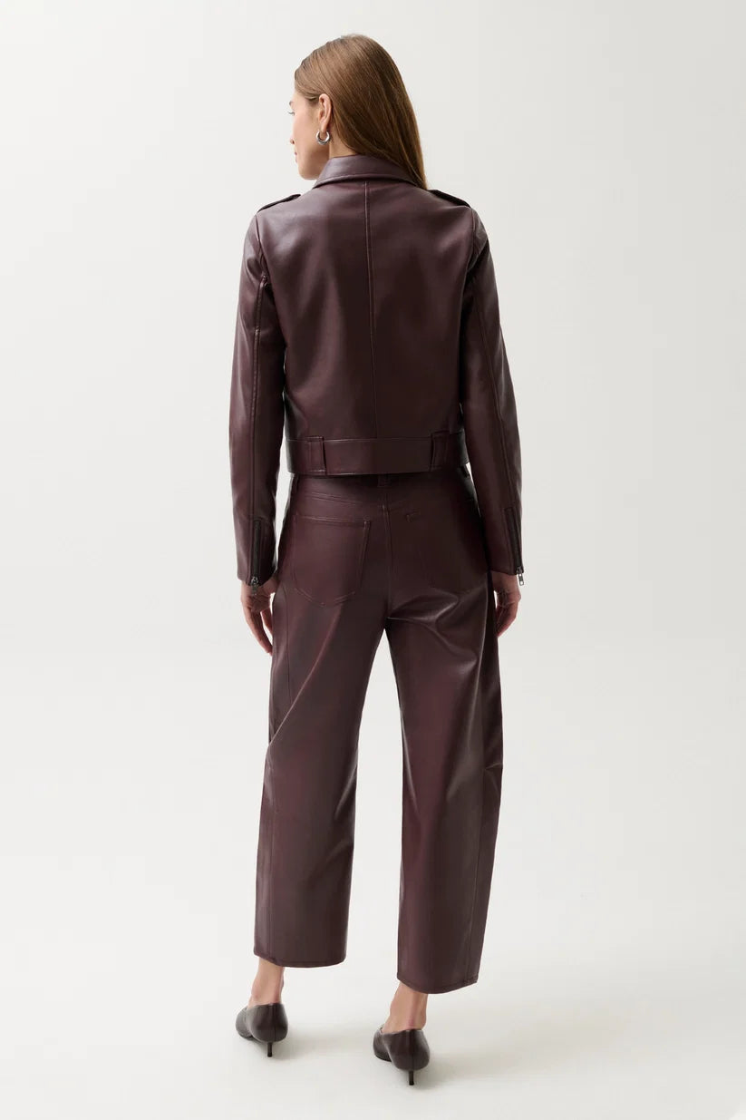 ELI HIGH RISE ARCHED LEG PANT (CABERNET) - PISTOLA