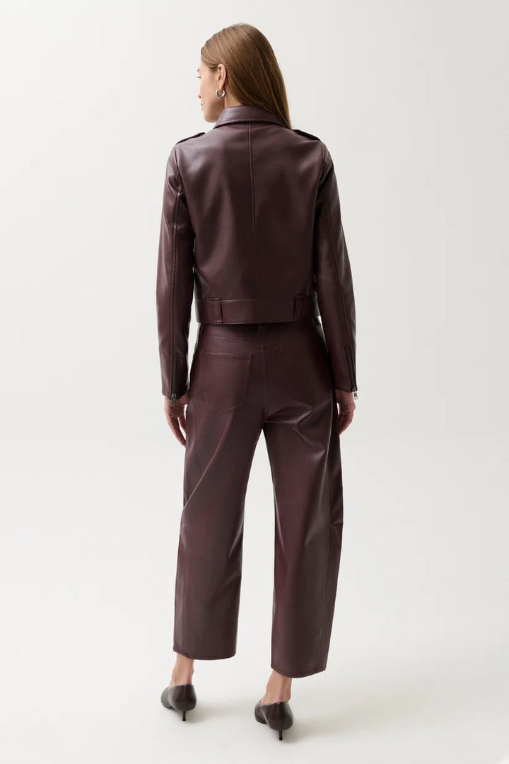 ELI HIGH RISE ARCHED LEG PANT (CABERNET) - PISTOLA