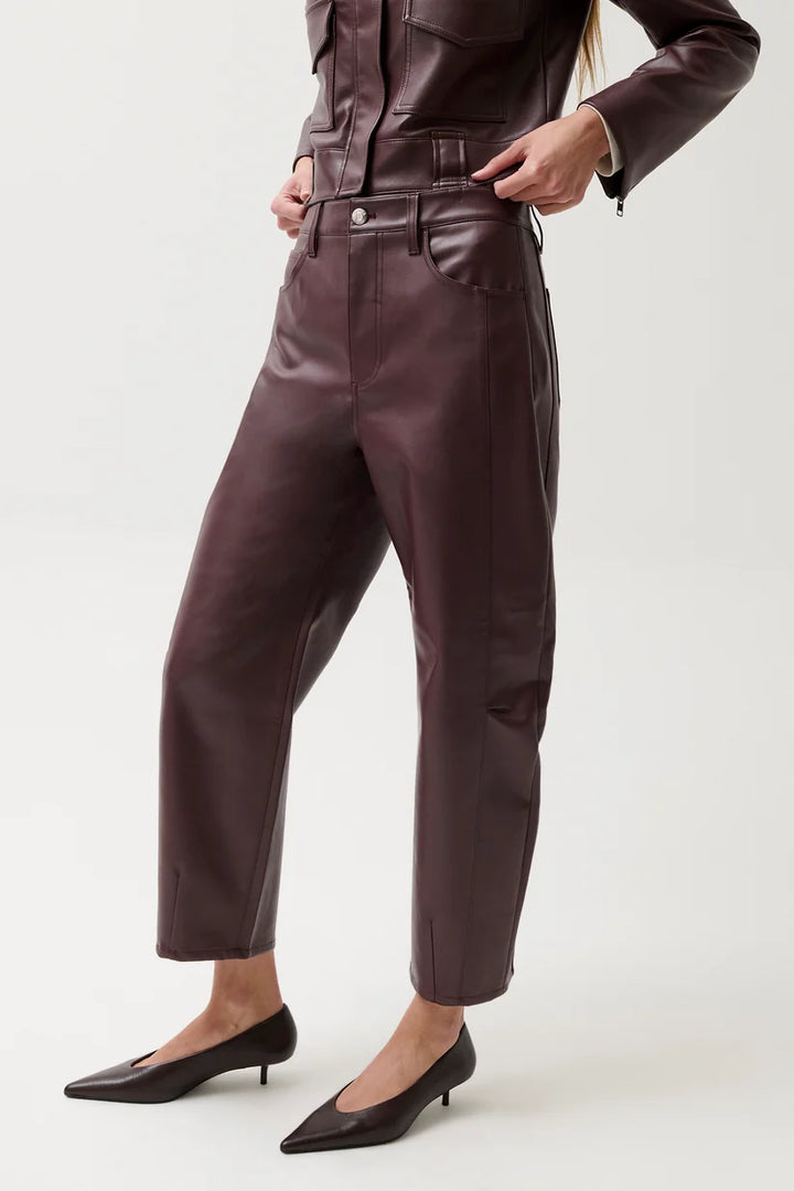 ELI HIGH RISE ARCHED LEG PANT (CABERNET) - PISTOLA