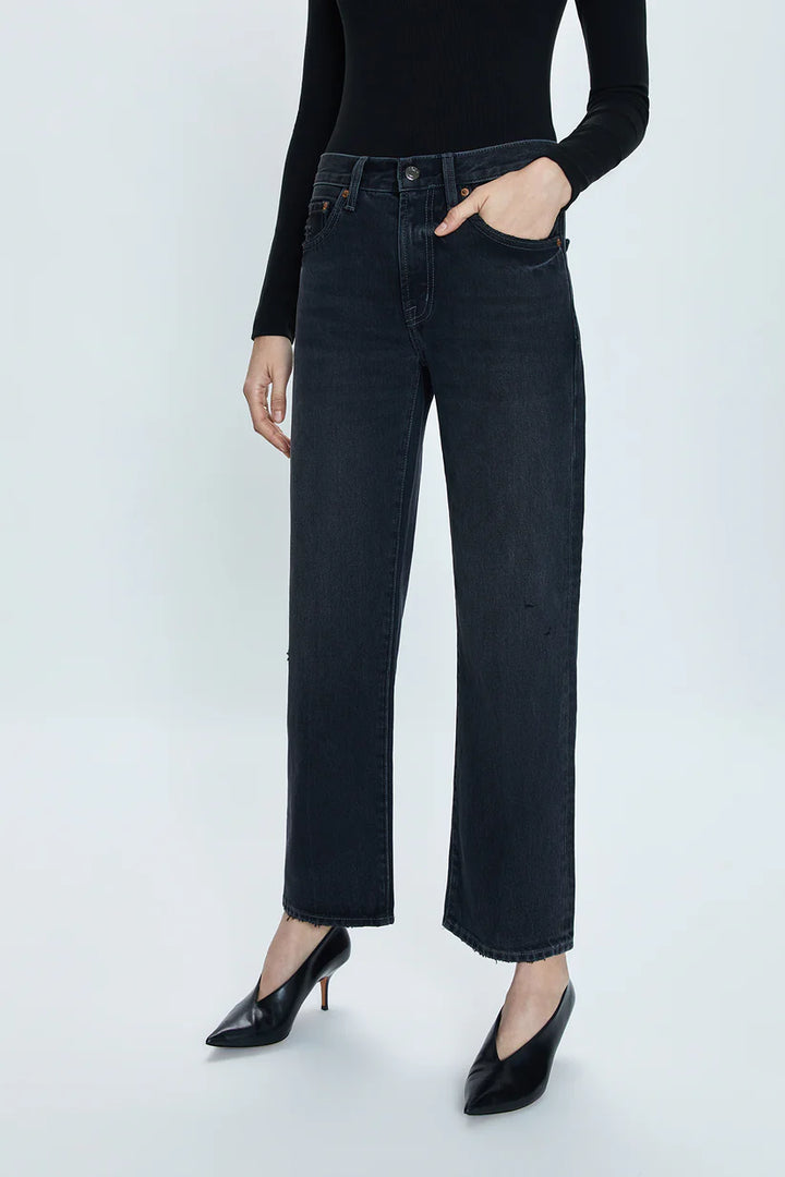 LEXI MID RISE BOWED STRAIGHT PANT (MERCURY) - PISTOLA