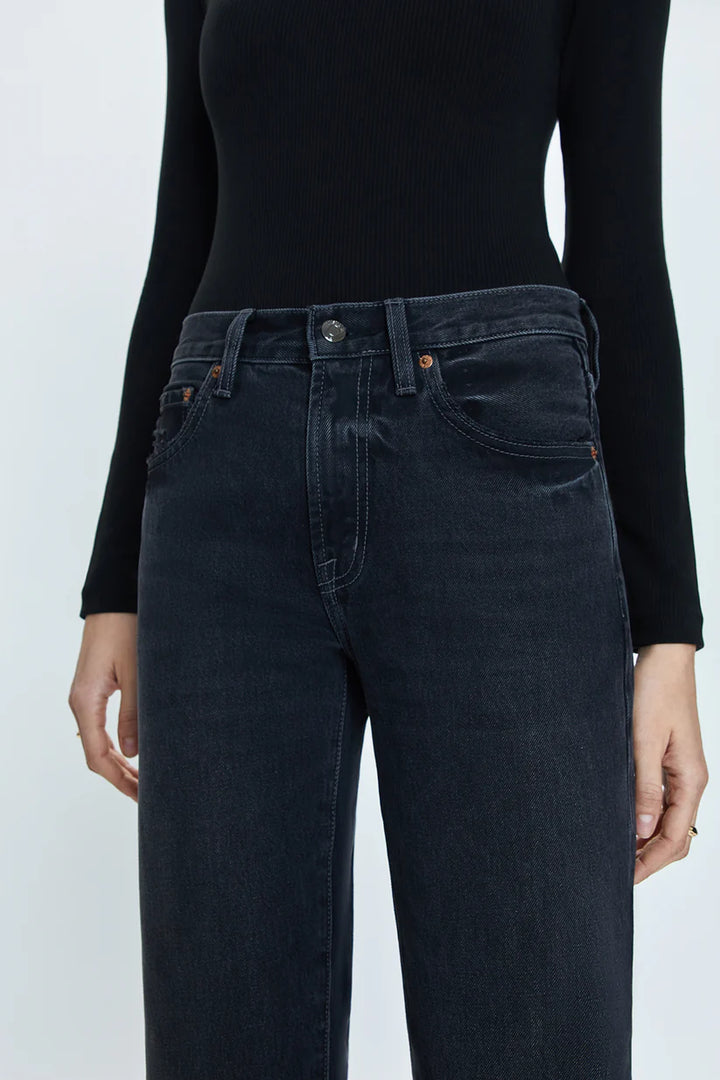 LEXI MID RISE BOWED STRAIGHT PANT (MERCURY) - PISTOLA