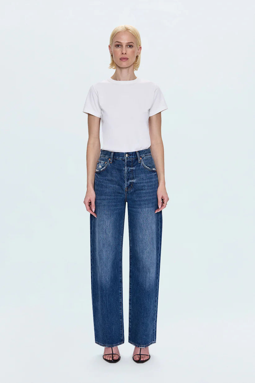 TATE HIGH RISE BOWED WIDE LEG PANT - PISTOLA