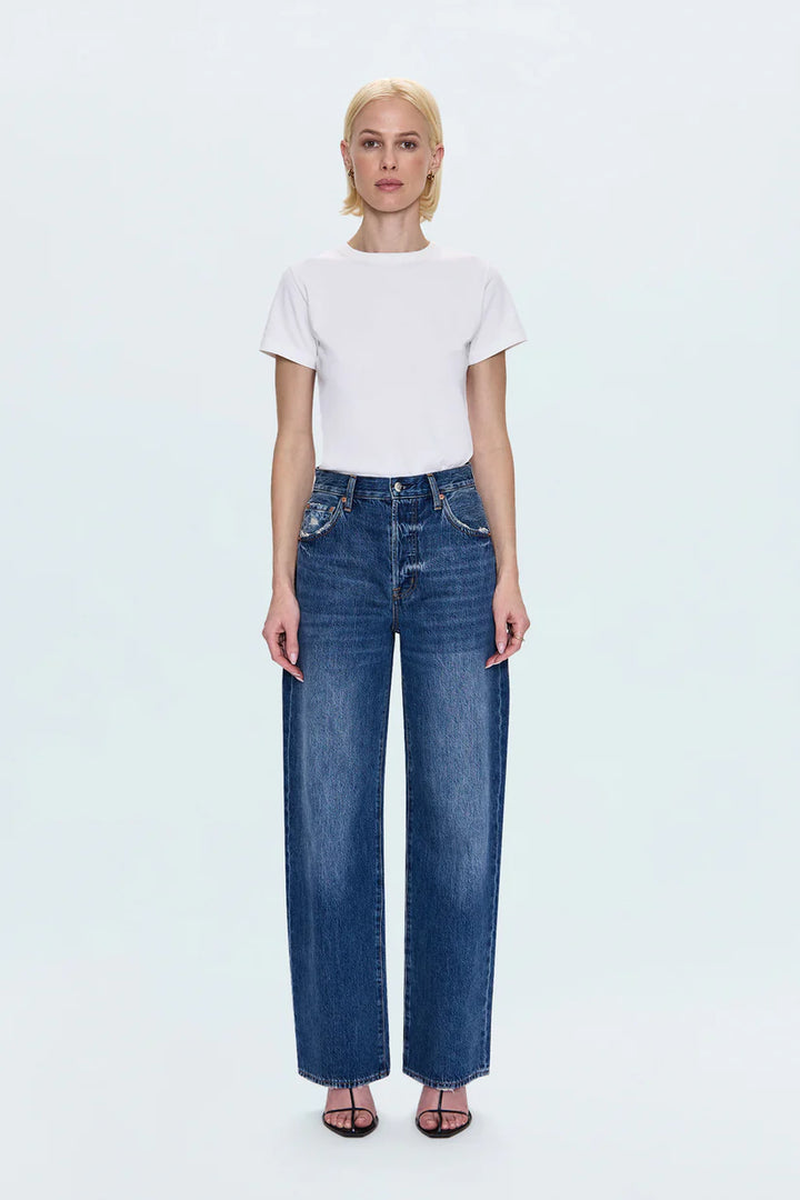 TATE HIGH RISE BOWED WIDE LEG PANT - PISTOLA