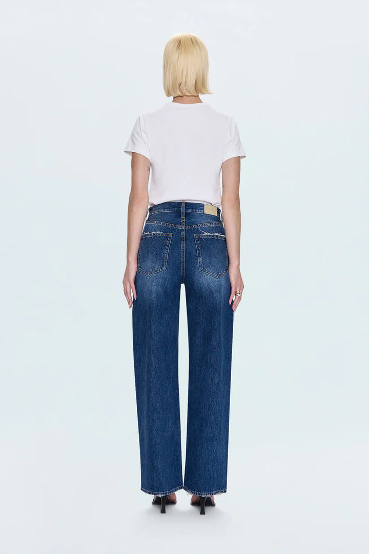 TATE HIGH RISE BOWED WIDE LEG PANT - PISTOLA