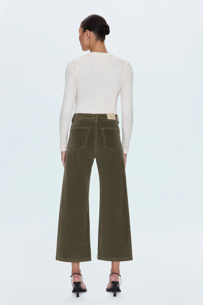 PENNY CROP HIGH RISE WIDE LEG PANT (SEQUOIA) - PISTOLA