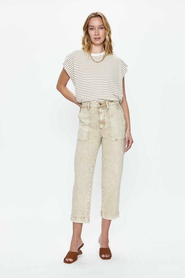 TURNER SUPER HIGH RISE BARREL PANT (FAWN) - PISTOLA