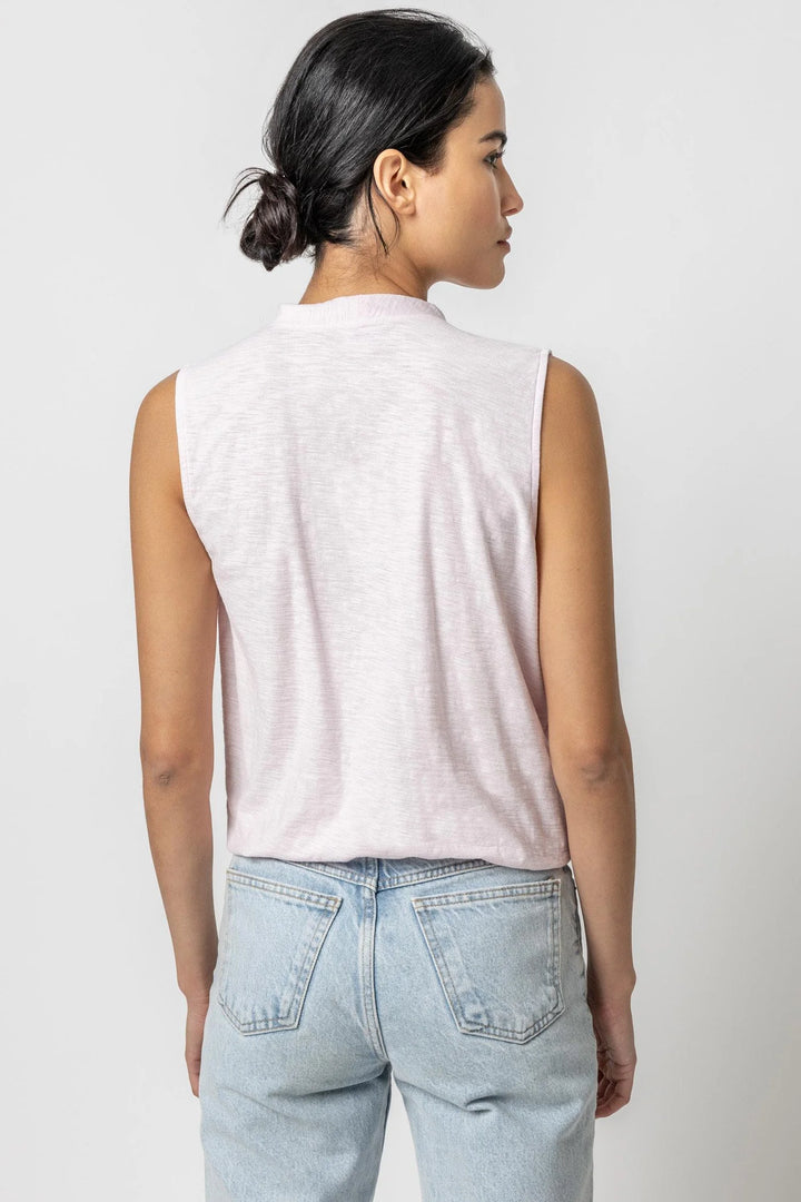 SLEEVELESS FAUX WRAP TOP - LILLA P