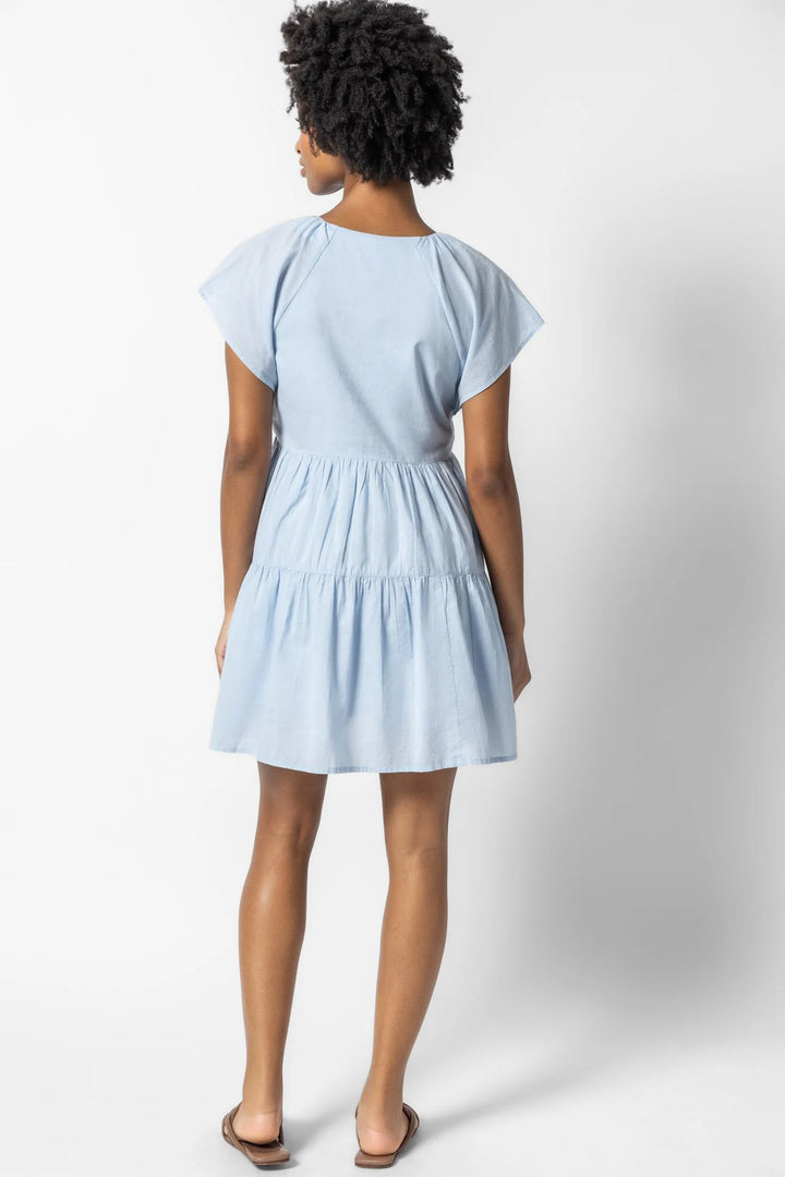FLUTTER SLEEVE TIERED DRESS - LILLA P