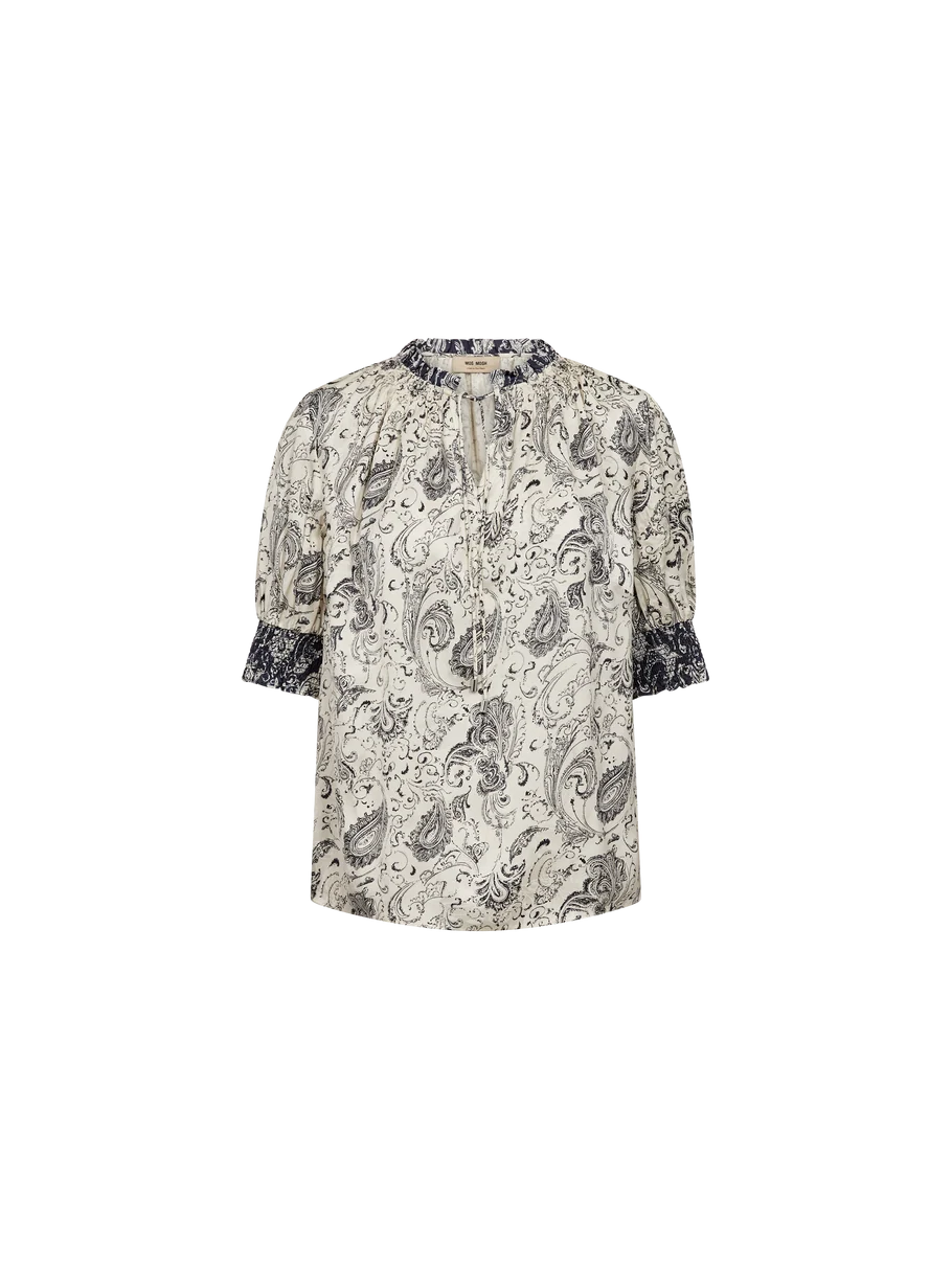 HAMALI WINDING BLOUSE (ECRU) - MOS MOSH