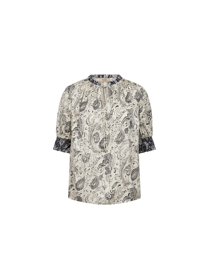 HAMALI WINDING BLOUSE (ECRU) - MOS MOSH