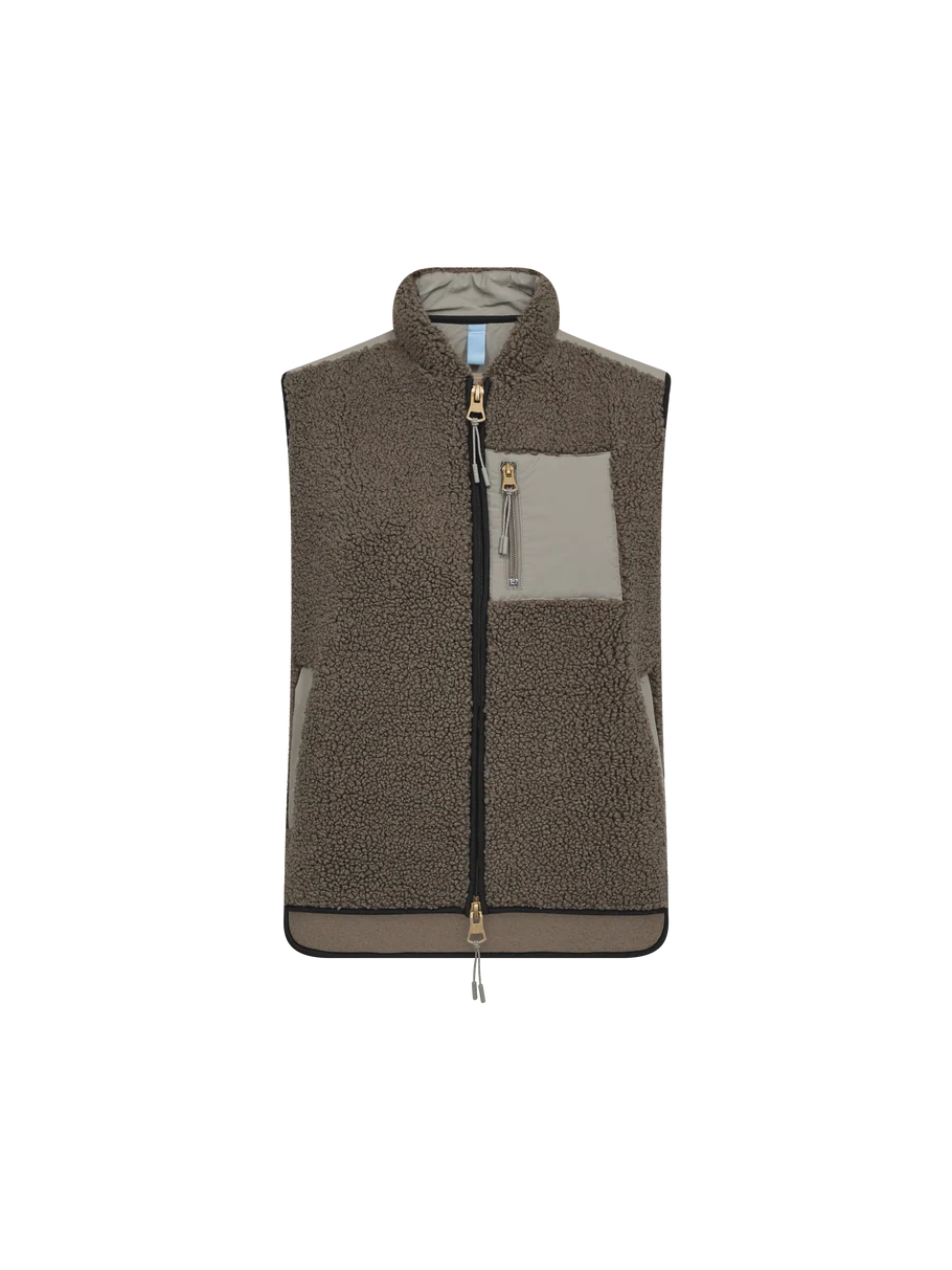ROWE ELI TEDDY VEST (DUSTY OLIVE) - MOS MOSH