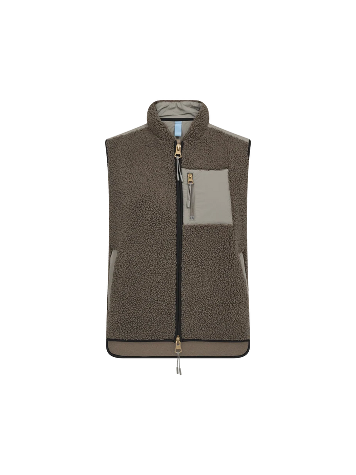 ROWE ELI TEDDY VEST (DUSTY OLIVE) - MOS MOSH