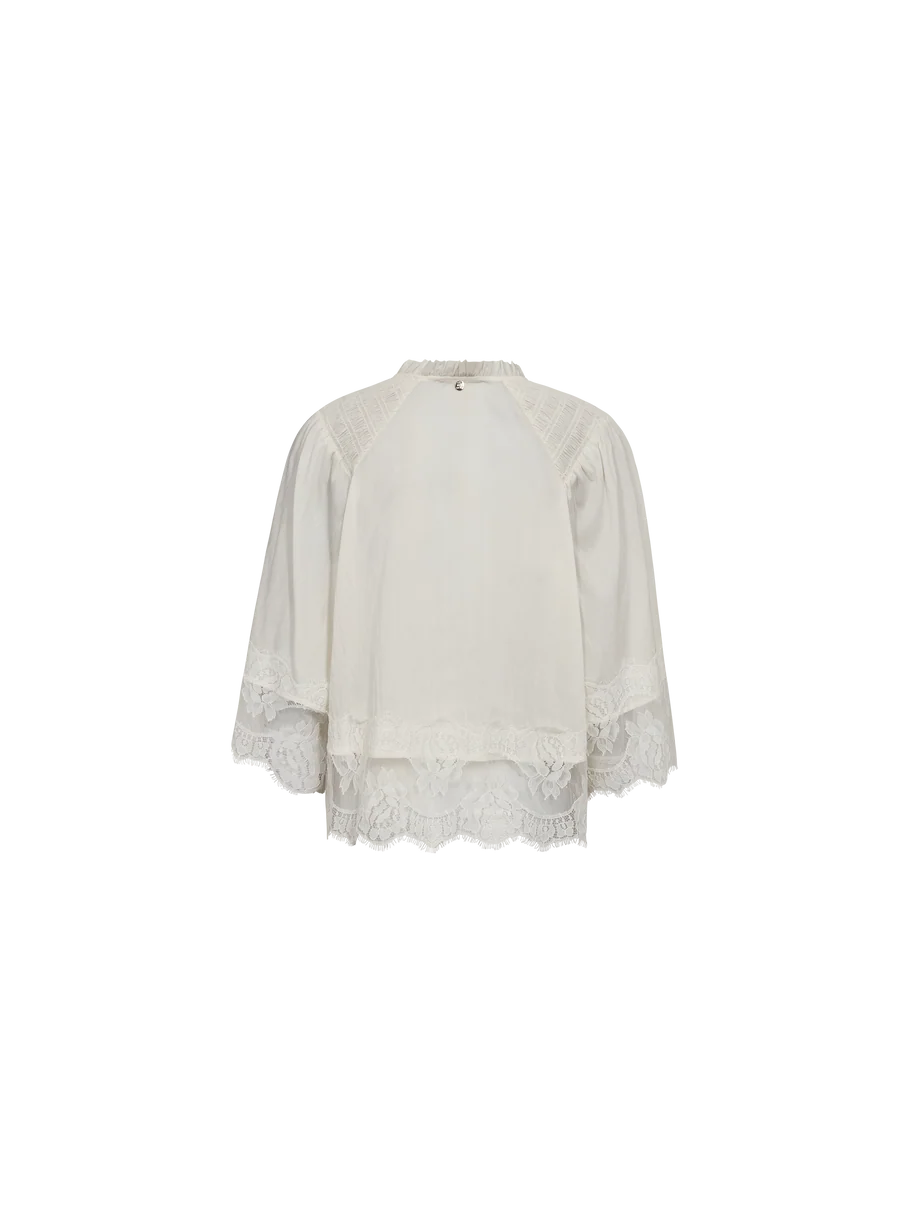 EISA TESS 3/4 LACE BLOUSE (ECRU) - MOS MOSH