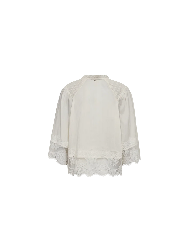 EISA TESS 3/4 LACE BLOUSE (ECRU) - MOS MOSH