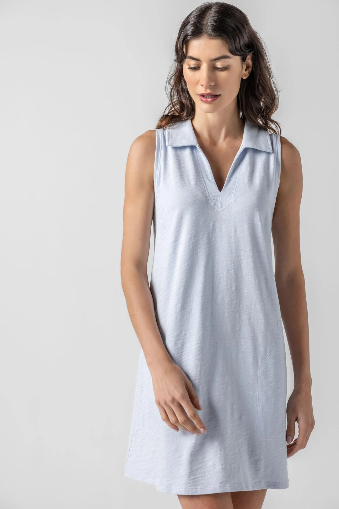 SLEEVELESS COLLARED DRESS - LILLA P