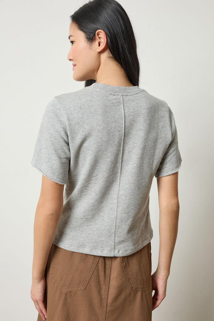 DARTED ELBOW SLEEVE (HEATHER GREY) - LILLA P