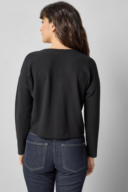 LONG SLEEVE CARDI (BLACK) - LILLA P