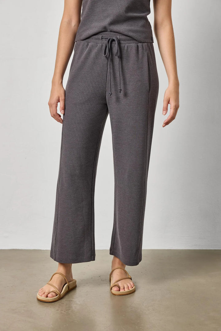 WAFFLE SIDE PANEL PANT (GRANITE) - LILLA P