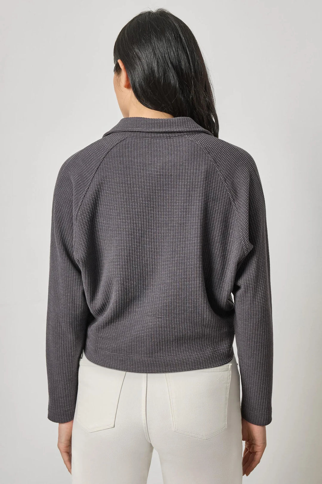 EASY RAGLAN BUTTON DOWN (GRANITE) - LILLA P