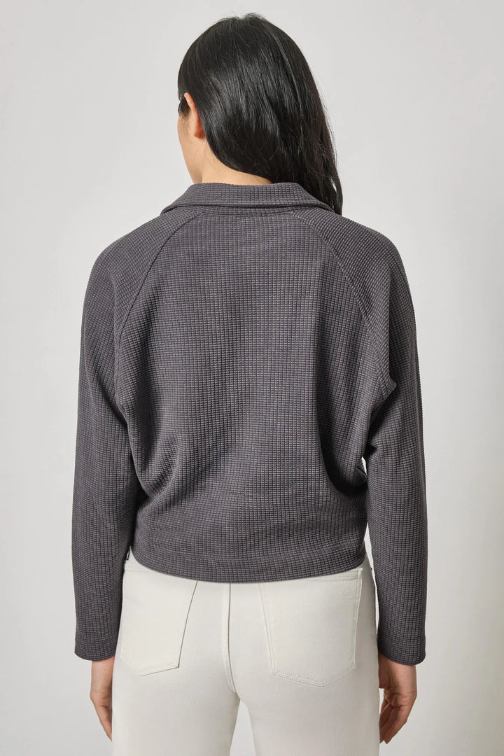 EASY RAGLAN BUTTON DOWN (GRANITE) - LILLA P