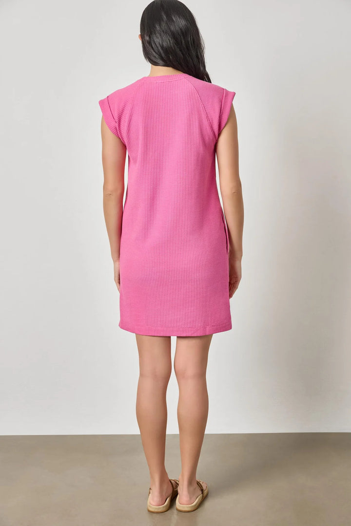 SADDLE SLEEVE SHIFT DRESS (DAHLIA) - LILLA P