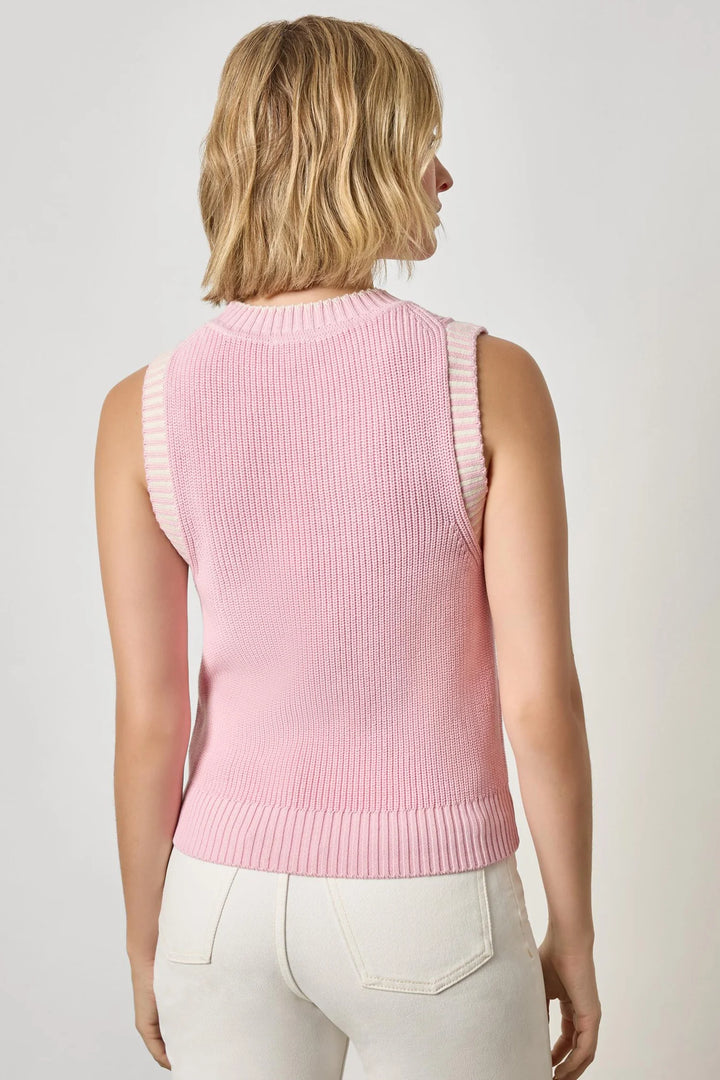SLEEVELESS CREWNECK SWEATER (PEONY) - LILLA P