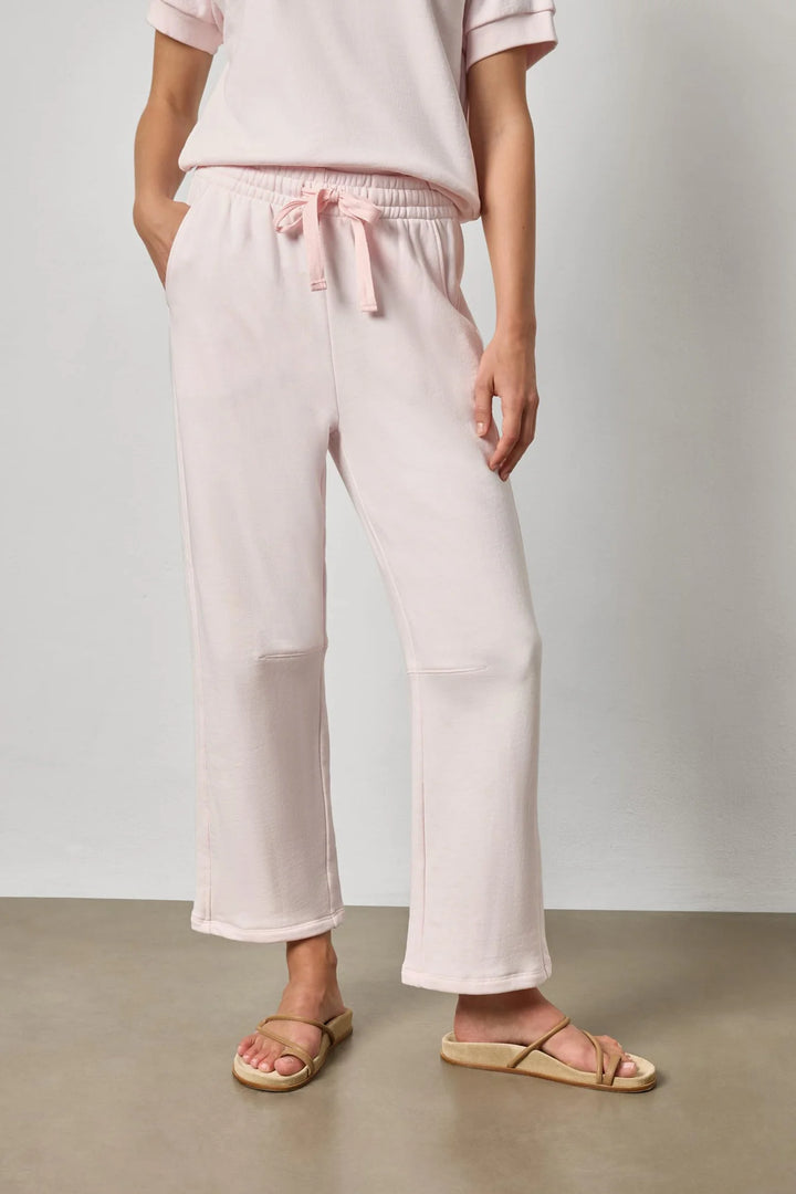 SIDE PANEL TERRY PANT (ROSEWATER) - LILLA P