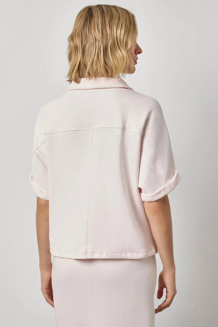 OVERSIZED TERRY POLO (ROSEWATER) - LILLA P