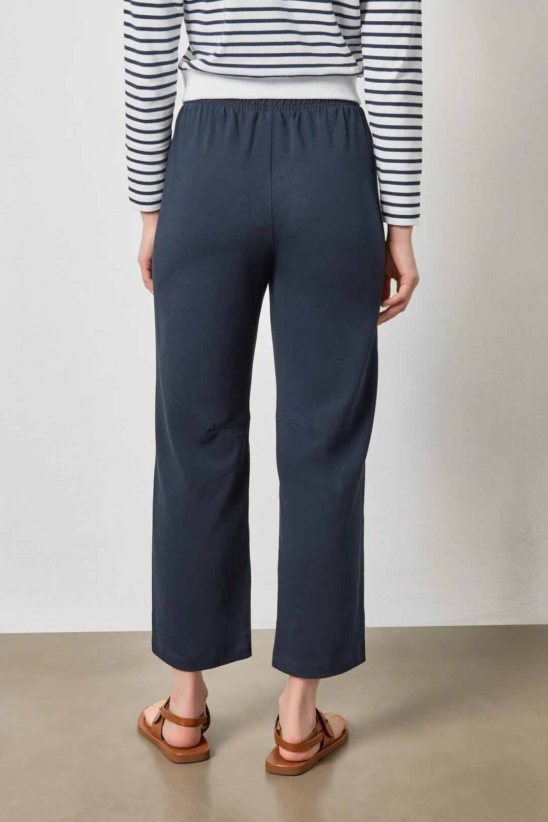 SIDE PANEL STRAIGHT LEG PANT (NAVY) - LILLA P