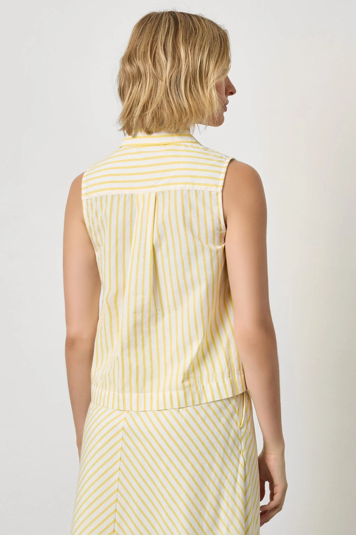 STRIPED SLEEVELESS SHIRT (SUNFLOWER STRIPE) - LILLA P