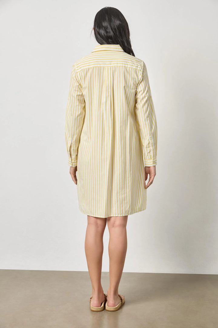 STRIPED SHIRT DRESS (SUNFLOWER STRIPE) - LILLA P