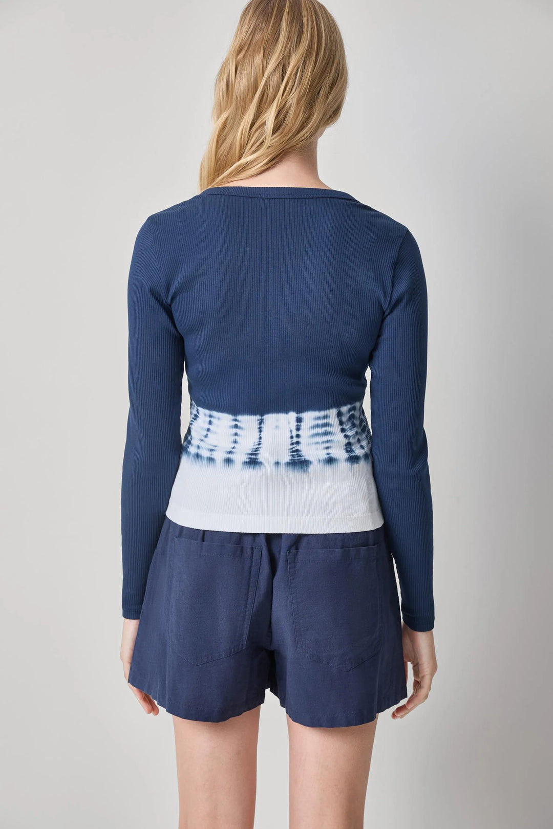 BAMBOO DYE V-NECK CARDIGAN (NAVY DYE) - LILLA P