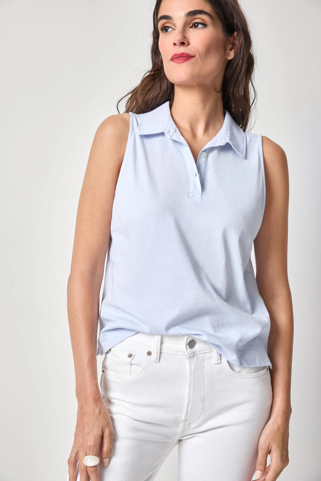 ORGANIC SLEEVELESS TOP (HYDRANGEA) - LILLA P