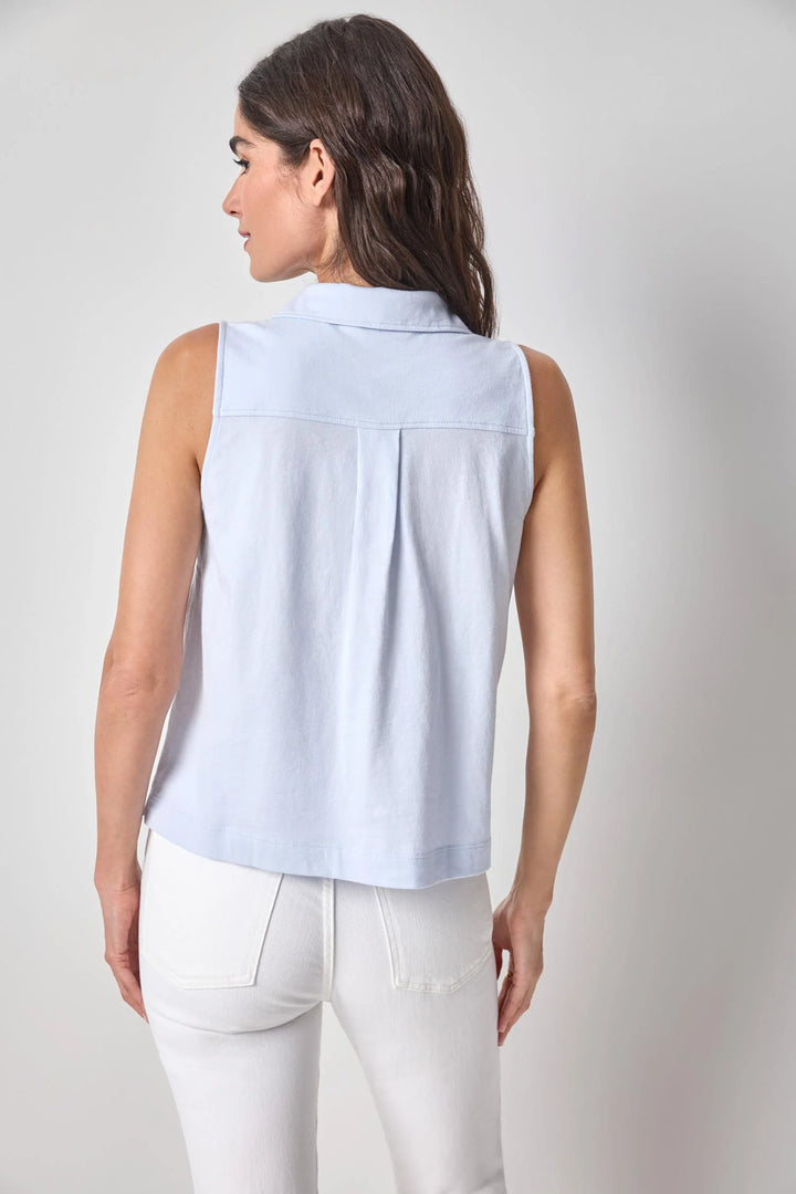 ORGANIC SLEEVELESS TOP (HYDRANGEA) - LILLA P