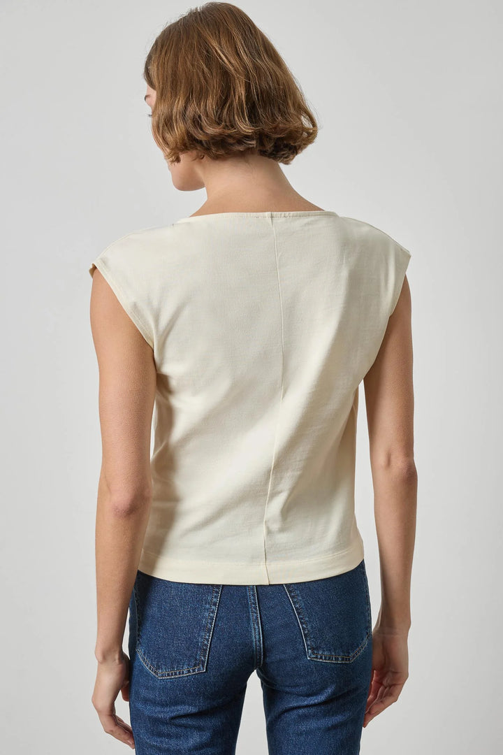 DRAPE NECK WEDGE TOP (ROPE) - LILLA P