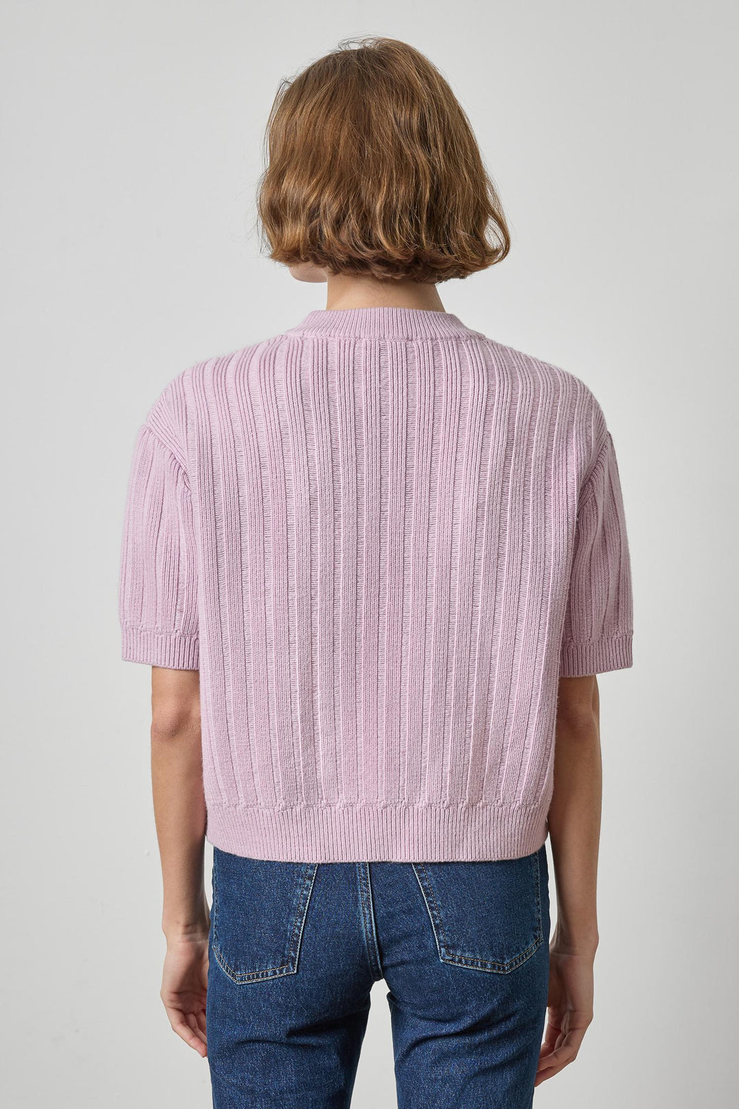 TEXTURED EASY CREWNECK SWEATER (SUGARPLUM) - LILLA P