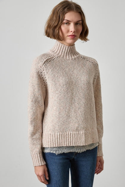 LACE TRIM PULLOVER (GARDENIA) - LILLA P